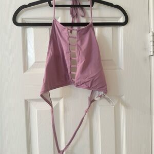 VS PINK Purple Strappy Halter Swim Top